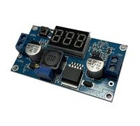 Dcaknri High Efficiency Step Up Converter Module Adjustable Voltages 2.5A Output Built in Blue LED Voltmeter Display DIY Power Supply Module with Voltmeter