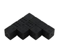 Dcaknri Home,Set di 10 dadi da gioco rotondi da 16 mm, a 6 lati, per giochi da tavolo, insegnamento matematico, cubi colorati a sei facce