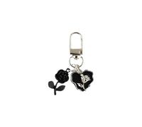 Dcaknri Portachiavi unisex con ciondolo a forma di rosa, alla moda, elegante, ornamento unico per borsa, accessorio elegante, Modello Rose H254, Taglia unica