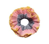 Dcaknri Scrunchies per capelli oversize multistrato pizzo, fascia per capelli in pizzo morbida e confortevole, unisex, 1 unità, colore E