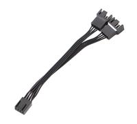 Dcaknri Synchronized Double Fan Control Cable 2Way 4Pin Pwms Fan Splitter Intelligent Cooling Adjustment for PC Hardware Enthusiasts PC Cooling Cable