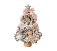 Dcaknri Tabletop Christmas Tree ADD a Touch of Holiday Spirit with Pine Bow Ornaments And LED Lights Bring Warmth &Playfulness Festive Atmosphere