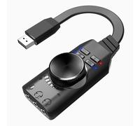 Dcaknri USB External Sound Card Adapter Virtual 7.1 Channel for PC Gaming Headsets Auditory Enhancer USB Sound Card
