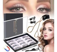 dcas 15 Pezzi Ciglia Magnetiche 3D Kit, Magnetiche Finte Naturali Ciglie, Resistente All'Acqua Ciglia Magnetiche, Ciglie Magnetic Riutilizzabili, Naturale Calamita Ciglia Sottili (Con Attrezzo)