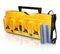 DCB104 stazione di ricarica per batterie multiple, caricabatterie rapido a 4 porte, compatibile con batterie DeWalt 12 V/20 V MAX, 60 V MAX Flex agli ioni di litio (DCB120, DCB203, DCB205, DCB206