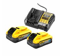 Set di batterie DeWALT PowerStack 18 V 2× 5,0 Ah con caricabatterie DCB1104H2