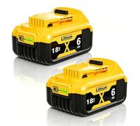 DCB184 - Confezione da 2 pezzi di ricambio da 18 V per utensili elettrici a | Compatibile con strumenti Dewalt 18 V XR DCB184 DCB200 DCB180 DCB182 DCB181 DCB201 DCB204 DCB183 DCB185 DCB203 con indicatore