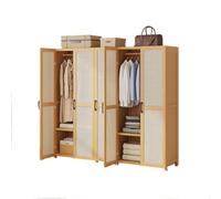 Dcbdx Guardaroba in rattan Mobiletto camera da letto con 2/3/4/5 Ante Armadio Multiuso con ripiani e Asta Appendiabiti per camera da letto soggiorno ingresso,5 door