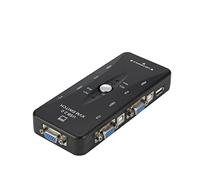 DCDCD 4 Porte Kvm Switch USB 2.0 VGA Splitter Stampante Mouse Tastiera Pendrive Condividi Switcher 1920 * 1440 VGA Switch Box Adattatore(VGA 4 Port)