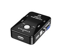 DCDCD Switch KVM USB Switcher Switch VGA 2/4 Porte Splitter 1920 * 1440 Switch Video VGA for Dispositivo USB Tastiera Mouse Monitor Adattatore(2 in 1 Output)