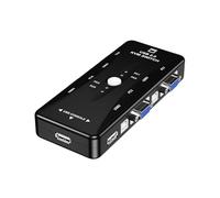 DCDCD Switch KVM USB Switcher Switch VGA 2/4 Porte Splitter 1920 * 1440 Switch Video VGA for Dispositivo USB Tastiera Mouse Monitor Adattatore(4 in 1 Output)