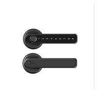 DCDCD Tuya Smart Lock Impronta Digitale Password Camera da Letto Serratura Porta in Legno Ufficio Casa Serratura a Sfera Maniglia Smart Lock(TT WiFi Gateway-BL)