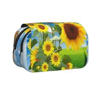 DCEHGEW Astuccio elegante con stampa della seconda guerra mondiale, a doppio strato, grande capacità, per scuola, ufficio, viaggi, Girasoli Farf, One Size, Zaino per la scuola