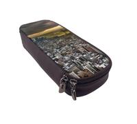 DCEHGEW Astuccio in pelle PU con stampa di girasoli e farfalle, astuccio con cerniera per scuola, ufficio, viaggi, porta cancelleria, regalo per donne, uomini e bambini, Foto del tramonto di York City