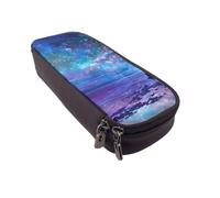 DCEHGEW Astuccio in pelle PU con stampa di pecore e agnelli, astuccio con cerniera apribile per scuola, ufficio, viaggi, porta cancelleria, regalo per donne, uomini e bambini, Luci del nord, One Size