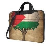 DCEHGEW Borsa a tracolla per computer portatile con stampa con bandiera palestinese, protezione a triplo strato, antiurto, per uomo e donna, Nero , 13 inch