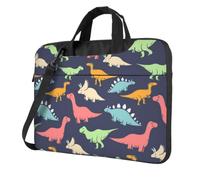 DCEHGEW Borsa a tracolla per computer portatile con stampa di Monster Dinosaur, protezione a tre strati, antiurto, per uomo e donna, Nero , 14 inch