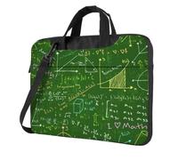 DCEHGEW Borsa a tracolla per computer portatile, stampa con domande matematiche, protezione a tre strati, antiurto, borsa a tracolla per laptop per uomo e donna, Nero , 14 inch