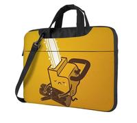 DCEHGEW Borsa per computer portatile con stampa con motosega che piange, protezione a tre strati, antiurto, borsa a tracolla per computer portatile, per uomini e donne, Nero , 13 inch