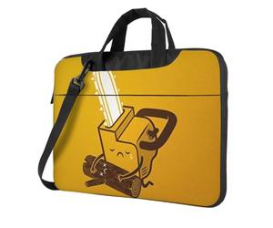 DCEHGEW Borsa per computer portatile con stampa con motosega che piange, protezione a tre strati, antiurto, borsa a tracolla per computer portatile, per uomini e donne, Nero , 13 inch