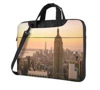 DCEHGEW Empire State Building - Borsa a tracolla per computer portatile, con stampa a tre strati, protezione a tre strati, antiurto, per uomo e donna, Nero , 13 inch