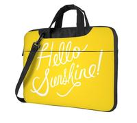 DCEHGEW Goodlooking Hello Sunshine Borsa per computer portatile, protezione a triplo strato, antiurto, borsa a tracolla per computer portatile, per uomini e donne, Nero , 14 inch