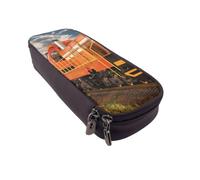 DCEHGEW Planet Prints, astuccio in pelle PU con chiusura a cerniera, organizer per scuola, ufficio, viaggi, cancelleria, regalo per donne, uomini, bambini, Treno merci, One Size, Zaino per la scuola