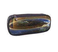 DCEHGEW Universe - Astuccio in pelle PU con stampa paesaggistica, astuccio con cerniera per scuola, ufficio, viaggi, regalo personalizzato, Pittura Paesaggio Universo, One Size, Zaino per la scuola