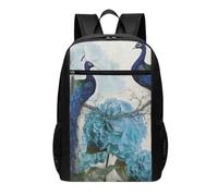 DCEHGEW Zaino da viaggio per computer portatile con stampa a pois rosa a pois, leggero zaino per la scuola per casual, zaino da trekking, Piuma Blu Pavone, One Size, Zaino da viaggio