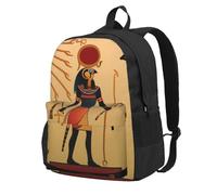 DCEHGEW Zaino da viaggio per computer portatile con stampa a sirena, leggero, per escursioni e uso casual, Sole Vecchia grazia egiziana senza tempo, One Size, Zaino da viaggio