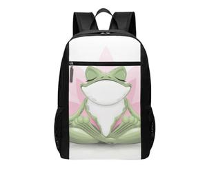 DCEHGEW Zaino da viaggio per computer portatile con stampa albero della vita con bandiera portoricana - zaino leggero per la scuola per casual, zaino da trekking, Carino Rana Divertente Fare Yoga, One
