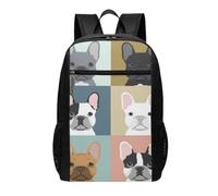 DCEHGEW Zaino da viaggio per computer portatile con stampa bandiera della Germania - Zaino leggero per la scuola per casual, zaino da trekking, Bulldog francese., One Size, Zaino da viaggio