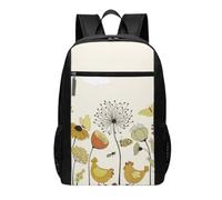DCEHGEW Zaino da viaggio per computer portatile con stampa di margherite e farfalle, leggero zaino per la scuola per casual, zaino da trekking, Gallina Farfalle Volare Tra Fiori, One Size, Zaino da