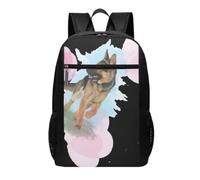 DCEHGEW Zaino da viaggio per computer portatile con stampa di margherite e farfalle, leggero zaino per la scuola per casual, zaino da trekking, Pastore tedesco amanti dei cani, One Size, Zaino da