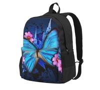 DCEHGEW Zaino da viaggio per computer portatile con stampa di una bella farfalla luminosa, zaino leggero per escursioni e uso casual, Bella farfalla., One Size, Zaino da viaggio