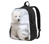 DCEHGEW Zaino da viaggio per computer portatile con stampa di una bella farfalla luminosa, zaino leggero per escursioni e uso casual, Orso polare, One Size, Zaino da viaggio