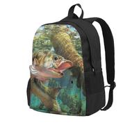 DCEHGEW Zaino da viaggio per computer portatile con stampa di una bella farfalla luminosa, zaino leggero per escursioni e uso casual, Onda da pesca alla spigola., One Size, Zaino da viaggio