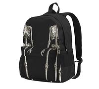 DCEHGEW Zaino da viaggio per computer portatile con stampa selvaggia di caccia, zaino leggero per la scuola per escursioni e uso casual, Scheletro umano, One Size, Zaino da viaggio