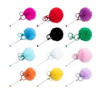 Dcfbkl 12 pz robusto portachiavi in lega fascino per perline portatile per gioielli e progetti creativi in colori vivaci perline portachiavi, 12 colori., Taglia unica