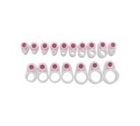 Dcfbkl 15 pz/25 pezzi Canna da pesca Filo Anelli in Silicone Guida Linea Pali di Diverse Dimensioni Anelli Accessori da Pesca Liscia Casting Rod Line Guide