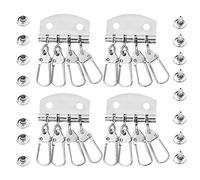 Dcfbkl 4 pz/set portafoglio pelle borsa borsa borsa portachiavi fila organizzatori 4-6 ganci chiusura clip in pelle con rivetto clip supporto