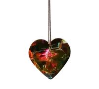 Dcfbkl Acchiappasole con prismi di cristallo a forma di cuore, per decorazioni domestiche e celebrazioni di nozze che riflettono l'arcobaleno alla luce del sole, decorazioni da appendere