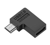 Dcfbkl Adattatore di estensione USB maschio ad angolo retto di 90 gradi verso l'alto verso il basso a femmina di tipo C per computer portatile caricabatterie convertitore cavo USB standard