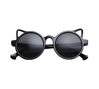Dcfbkl Bambini Rotondo Per L'orecchio Occhiali Da Sole Unisex PC Per Occhiali Da Sole Bella Cartoon Bambini Occhiali Del Bambino Moda UV400 Per Prote Protezione Uv Occhiali Per Le Donne, Telaio nero