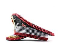 Dcfbkl Cappello da capitano con paillettes glitterate per addio al nubilato alla moda da donna per addio al nubilato, Nero , Taglia unica