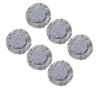 Dcfbkl Confezione da 6 coperture per ciotole in cotone biologico elasticizzato, non trattate, riutilizzabili, perfette per ciotole piccole e grandi, traspiranti