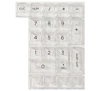 Dcfbkl Crystal Chiaramente Keycaps Per Tastiere Numeriche 22Keys PC Keycaps Keycap Chiaro Chiaro Tasti Retroilluminati Con Ice Crystal Pattern Tasti Numerici Professionali