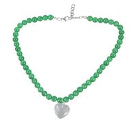 Dcfbkl Elegante collana con ciondolo a forma di cuore con pietra occhio di gatto che simboleggia mistero e amore del cuore per donne alla moda da indossare tutti i giorni pezzi di gioielli artigianali