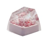 Dcfbkl Handicraftsman Semitrasparente Nero Fiore Keycaps Alta Resistenza all'usura Accessori Cambiamento Meccanico Facile Installazione Chiaro Keycaps Meccanici