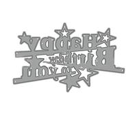 Dcfbkl Happy Birthday Stamps Cut Dies For Card Making Birthday Stamp Creative Cutting Tool Art Craft Decoration Word Cutting For Card Making